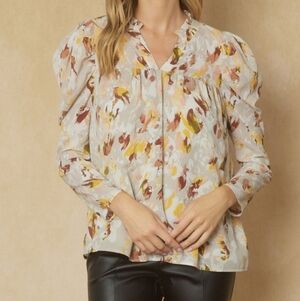 Entro Abstract Lightweight Blouse Top M